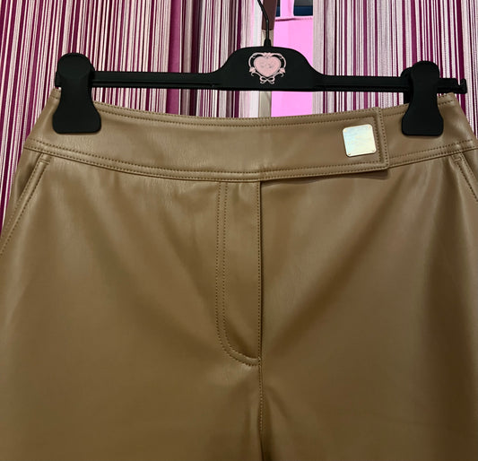 Nenette pantalone ecopelle nocciola Elmont sconto 50%