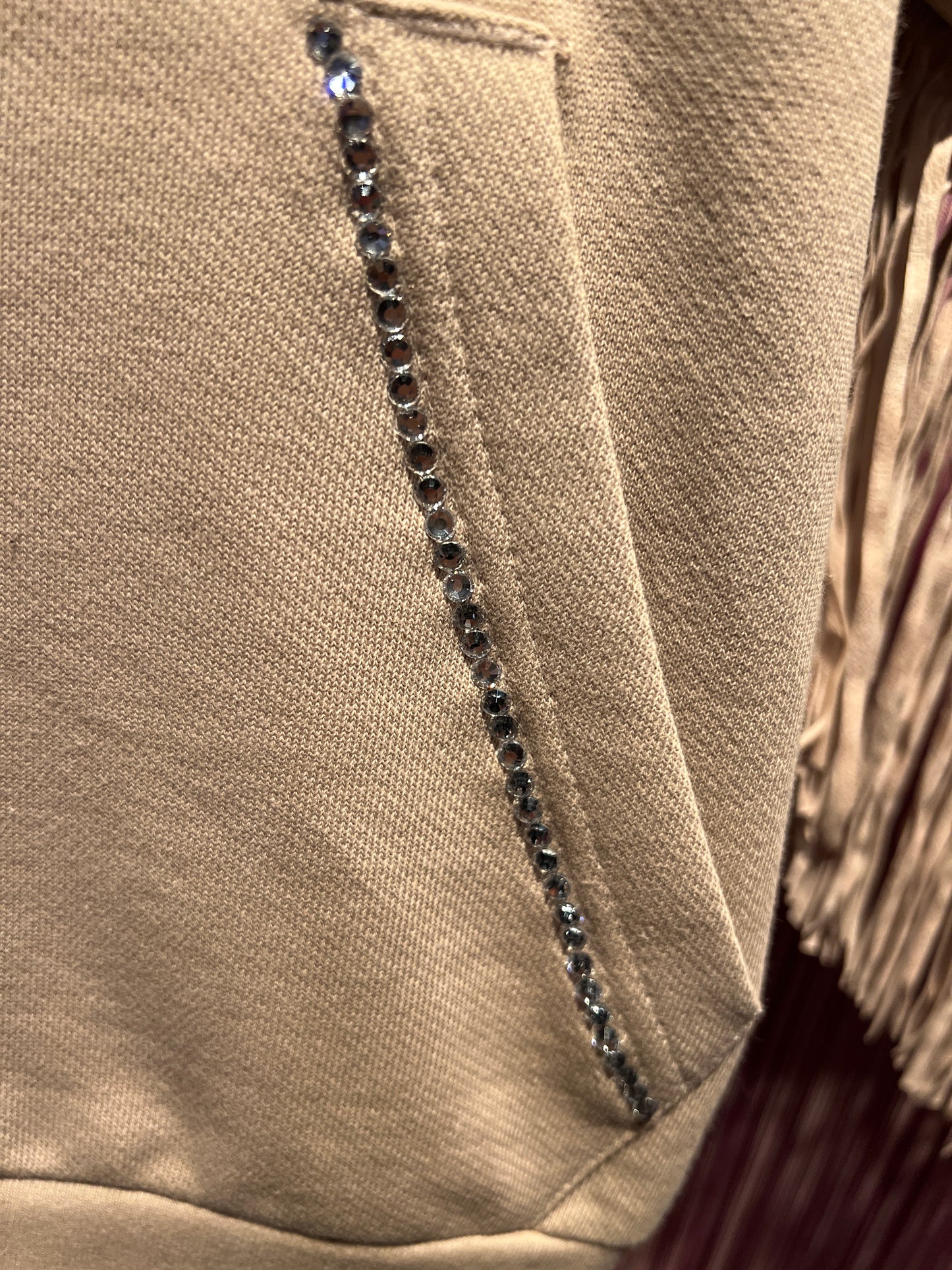Adidas felpa con cappuccio logo in paillettes