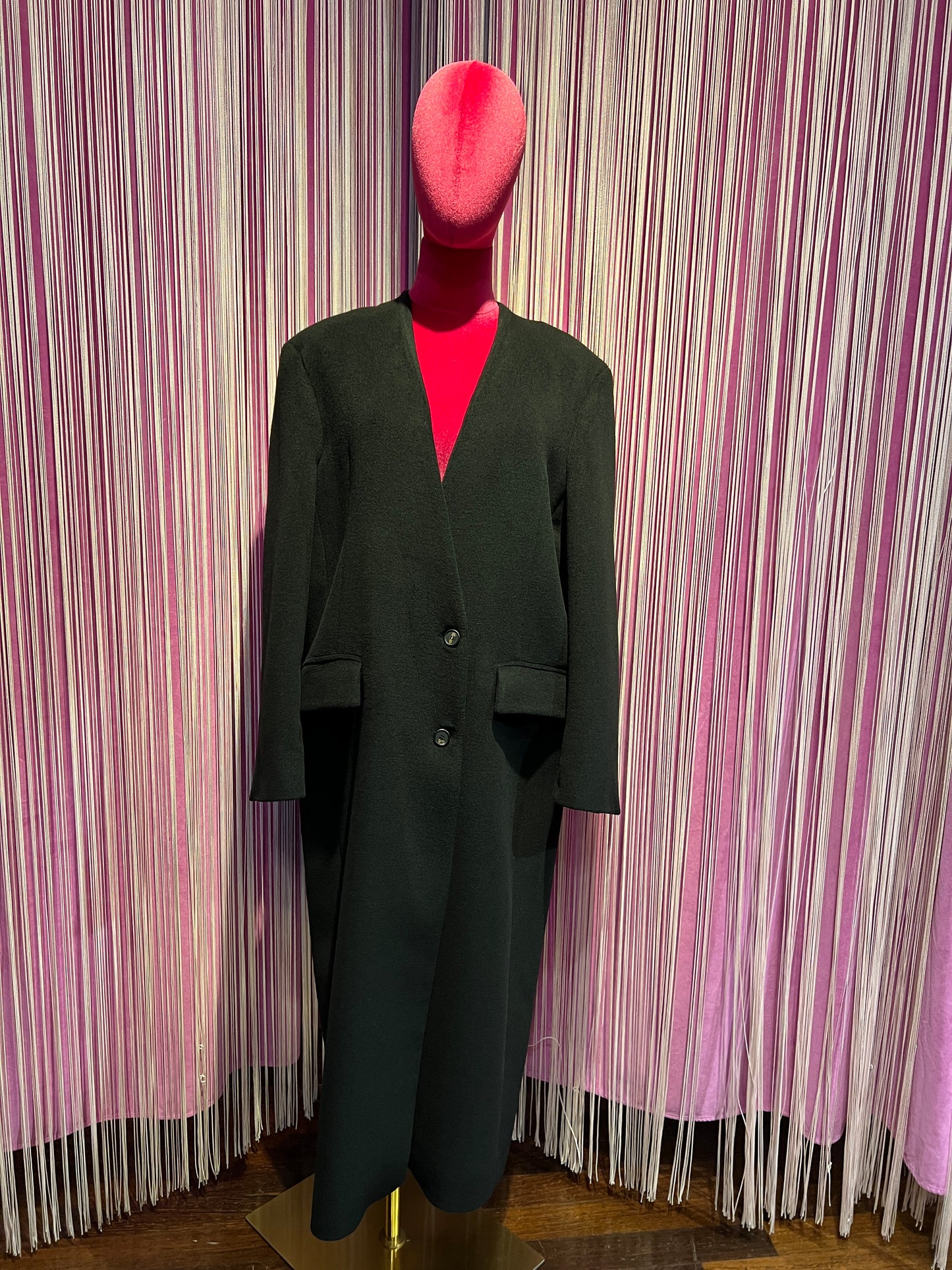 SU official cappotto lungo con sciarpa rimovibile