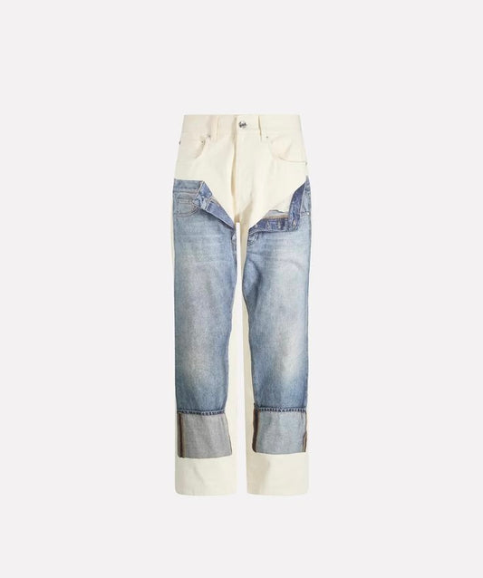 Circus Hotel jeans denim con disegno jeans