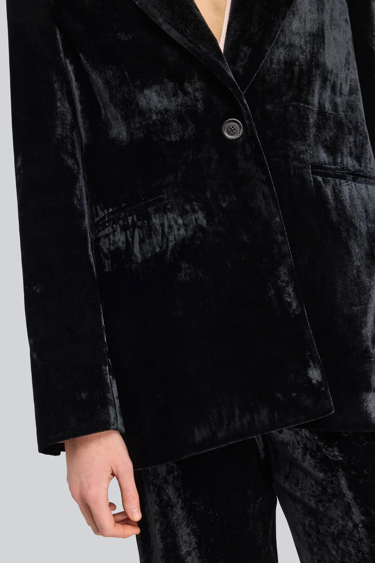 Semicouture giacca in velluto monopetto con rever