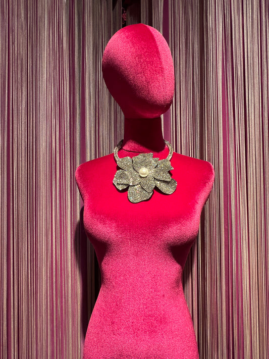 Collana argento con fiore Swarovski