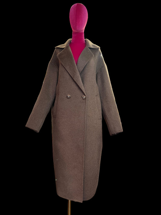 The room cappotto doppiopetto tabacco over