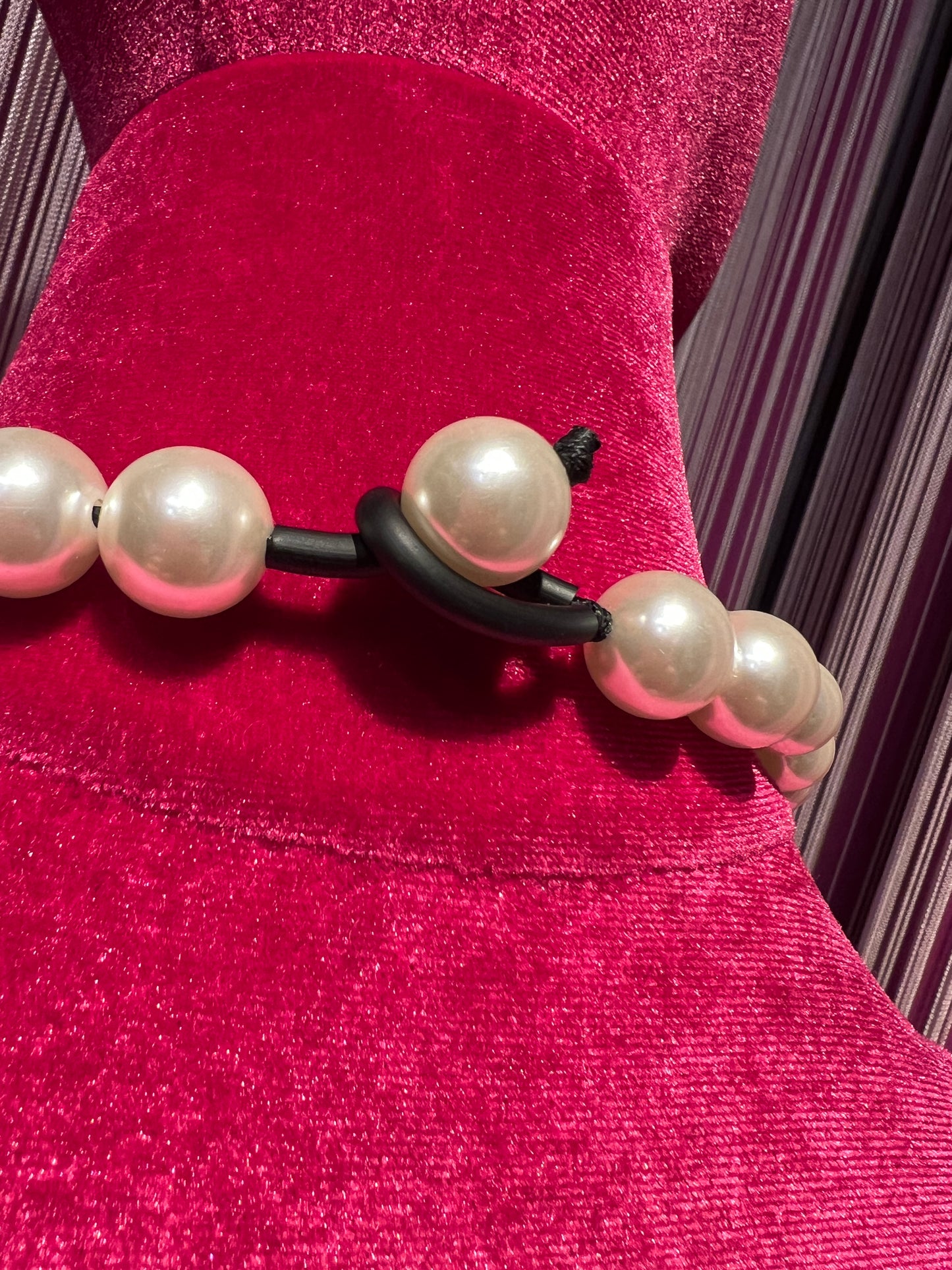 Collana cinque fili maxi perle
