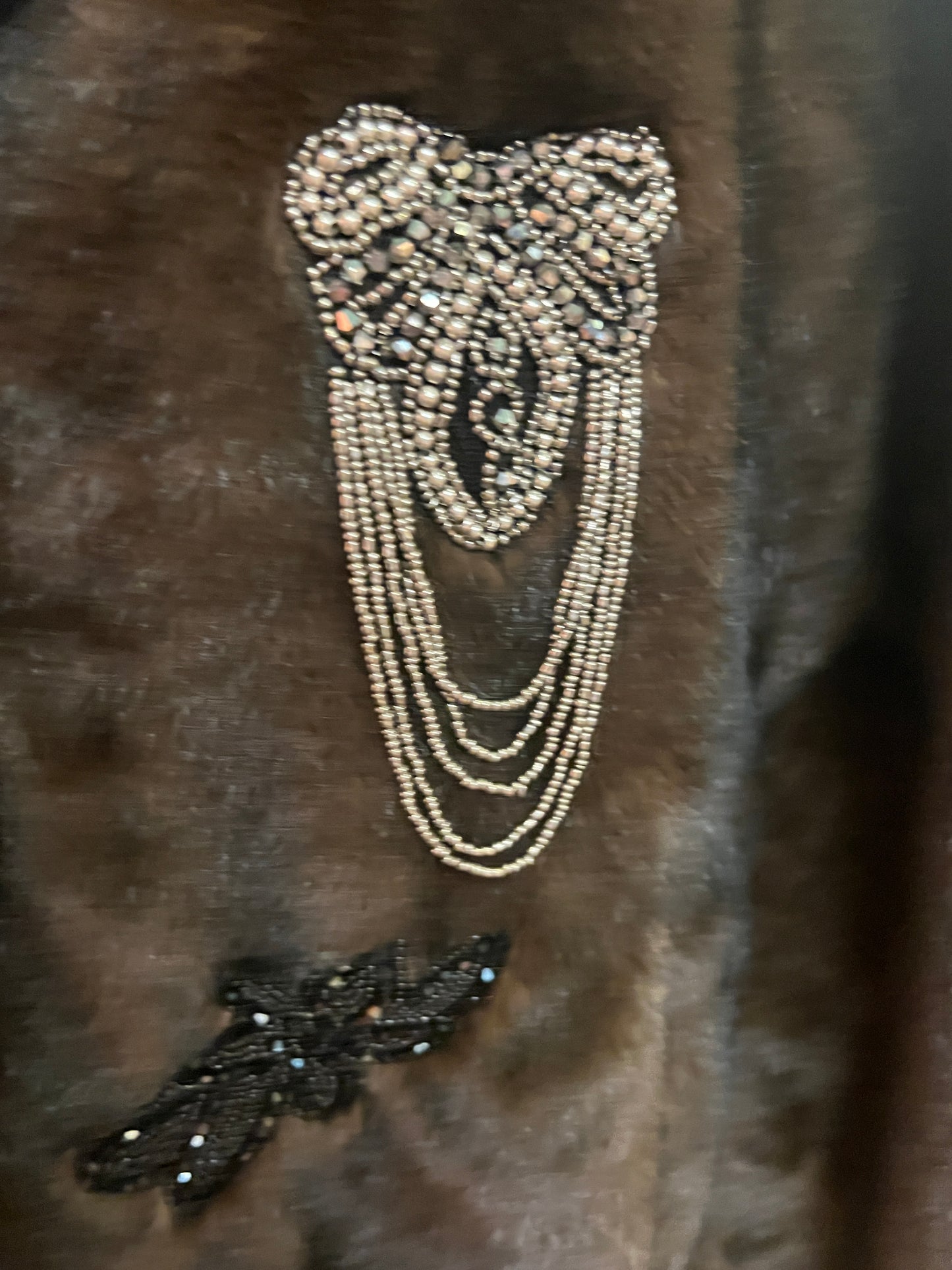 ABpink🩷 eco visone marrone con patch teddy