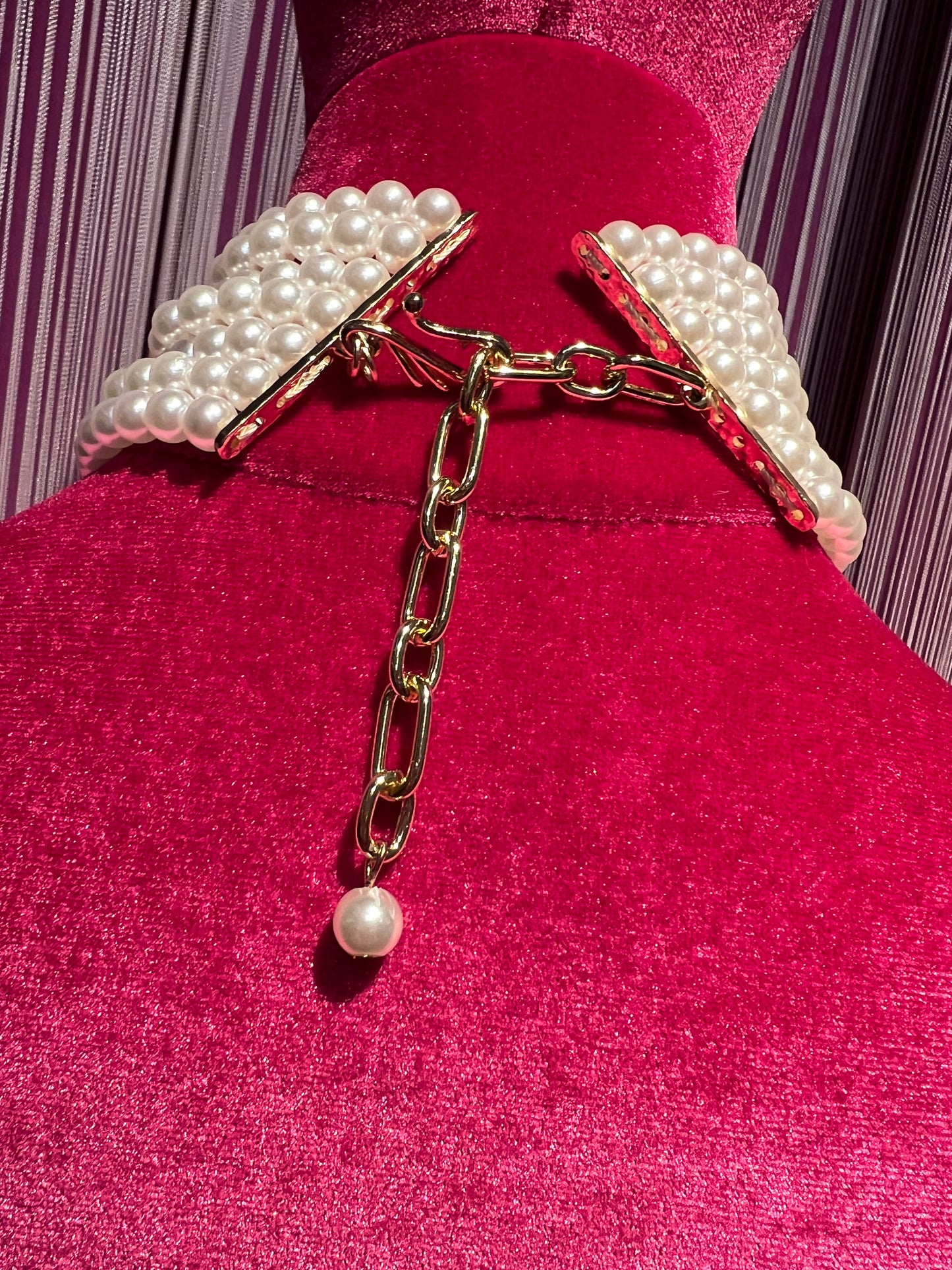 Choker perle con perla centrale grande