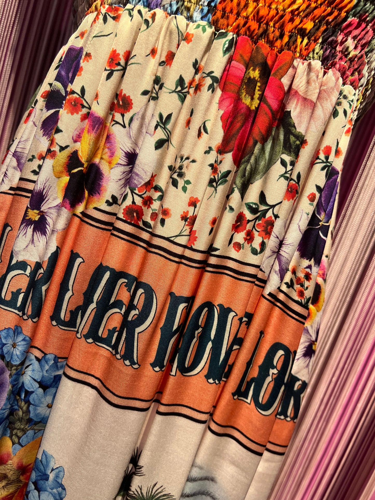 5 Progress abito lungo fantasia floreale senza maniche