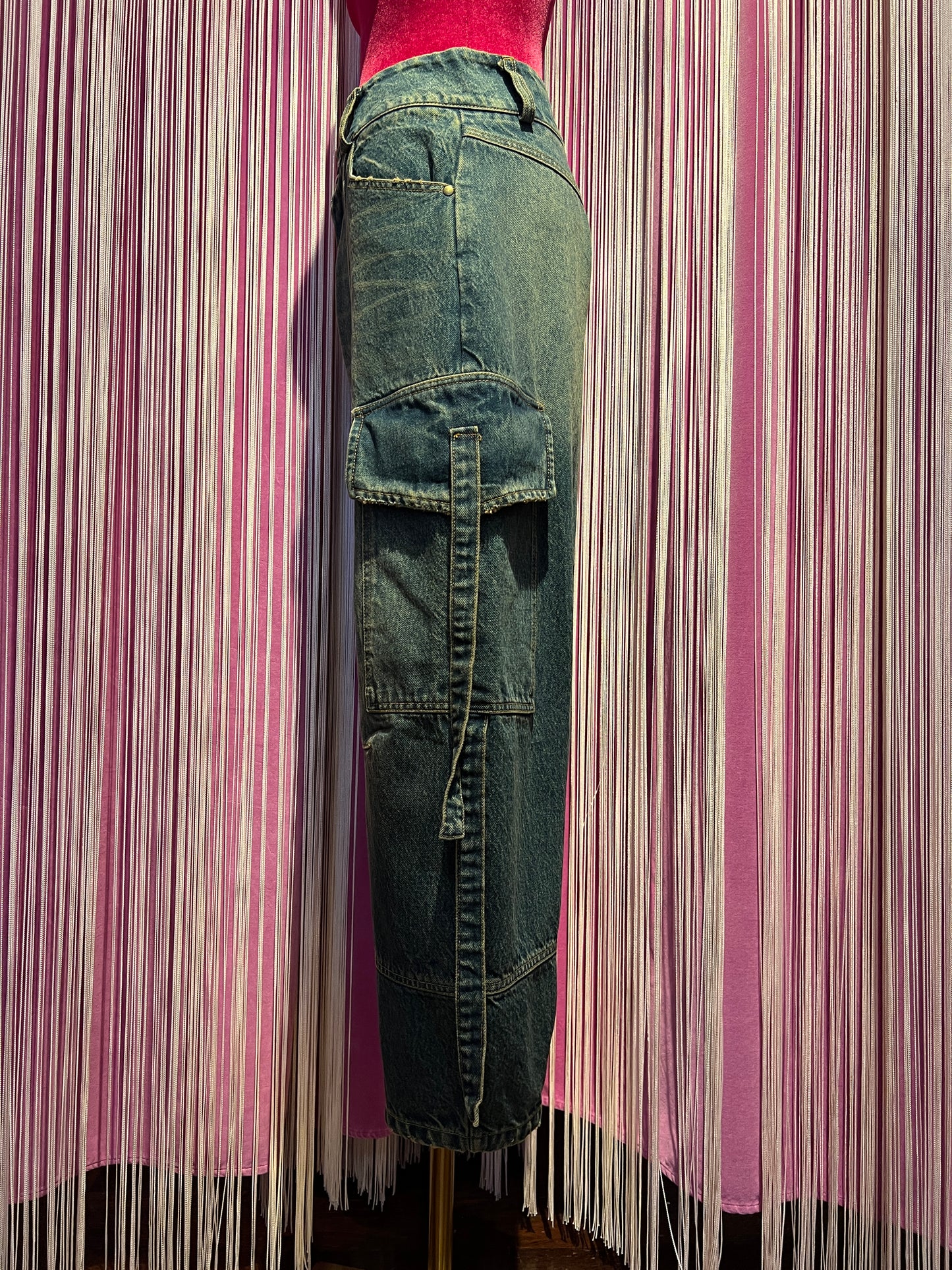 Front street pantalone cargo denim
