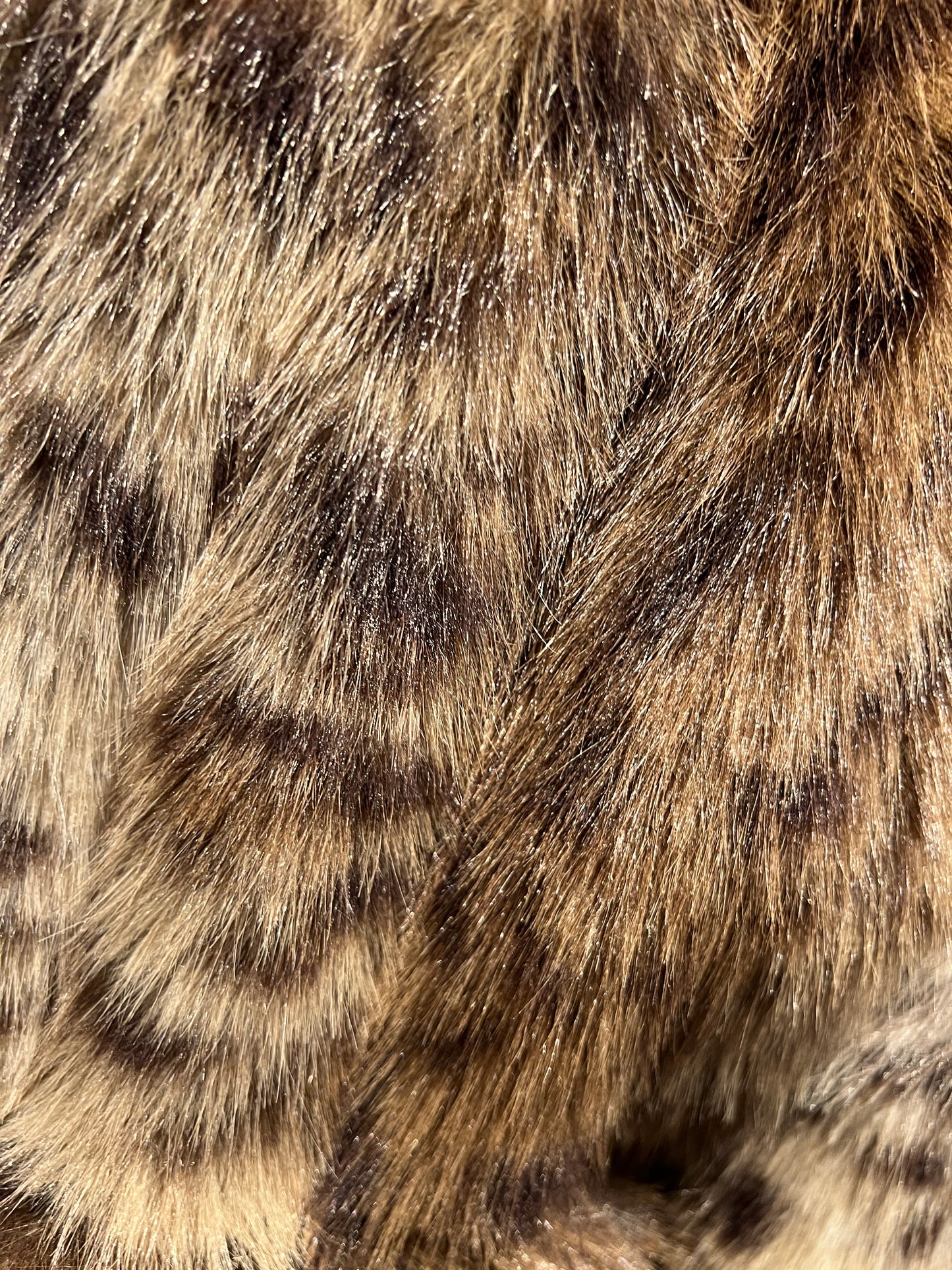 Bazar deluxe cappotto eco pelliccia animalier con cintura e fodera interna floreale