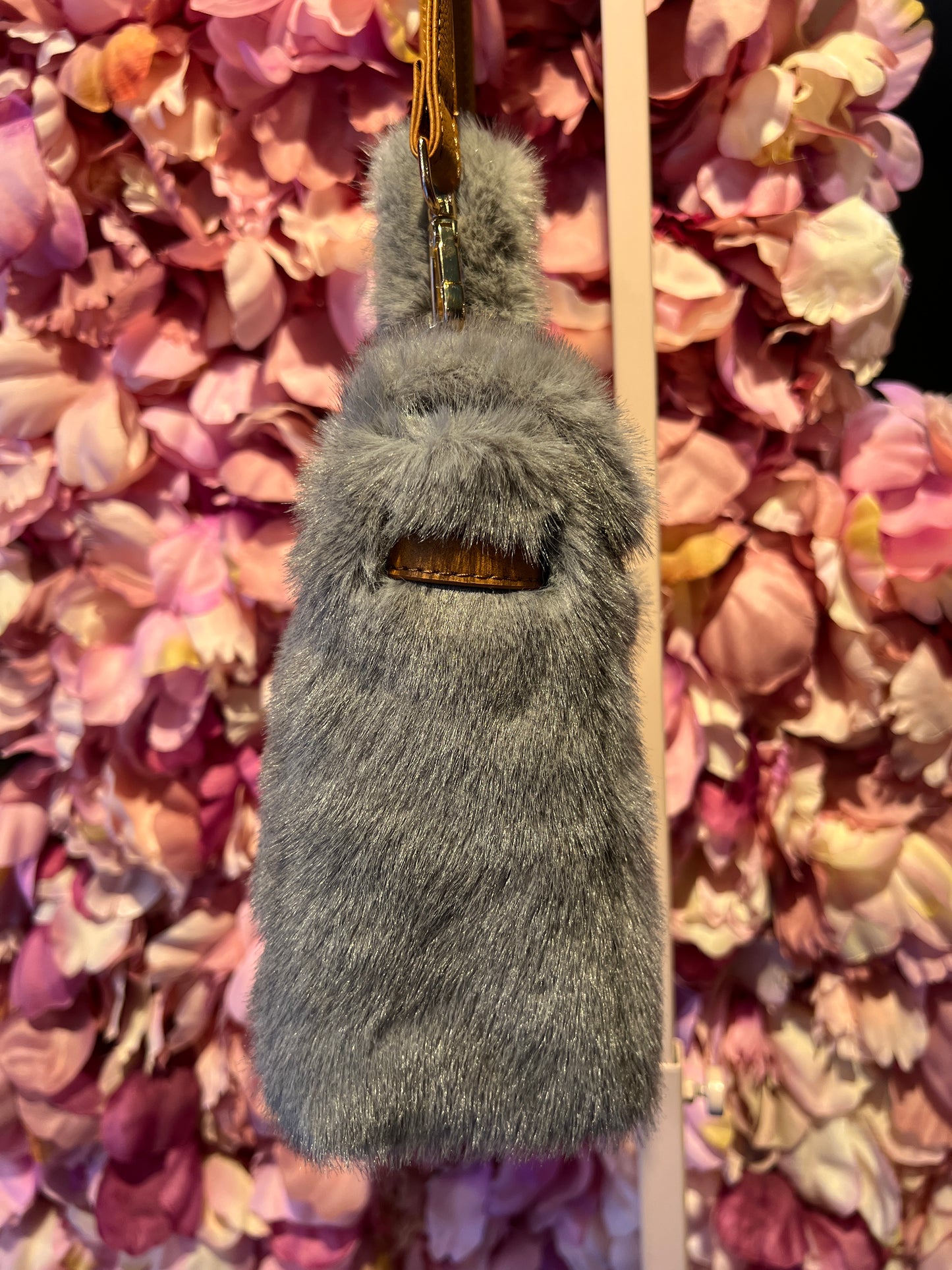 Show-up Milano borsa ecopelliccia ed ecopelle con tracolla color grigio