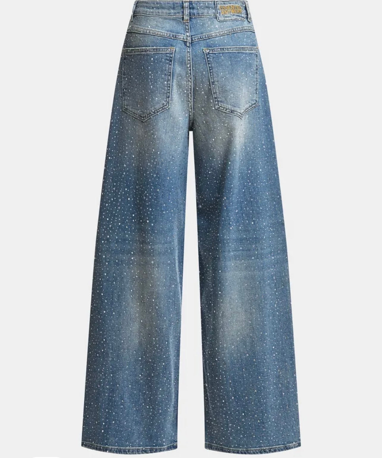 Essentiel antwerp jeans gamba larga con strass