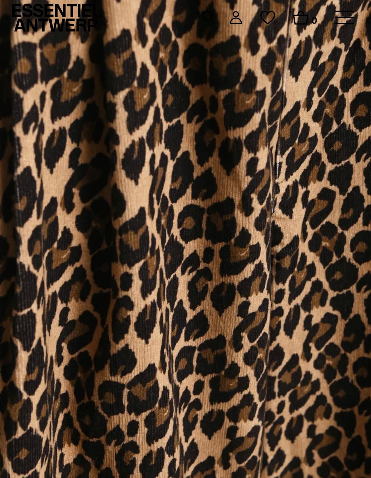 Essentiel antwerp pantalone gamba larga stampa leopardata marrone e nera