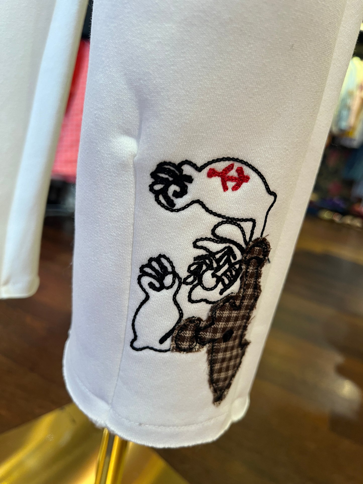Front street tuta completa bianca con patch Popeye