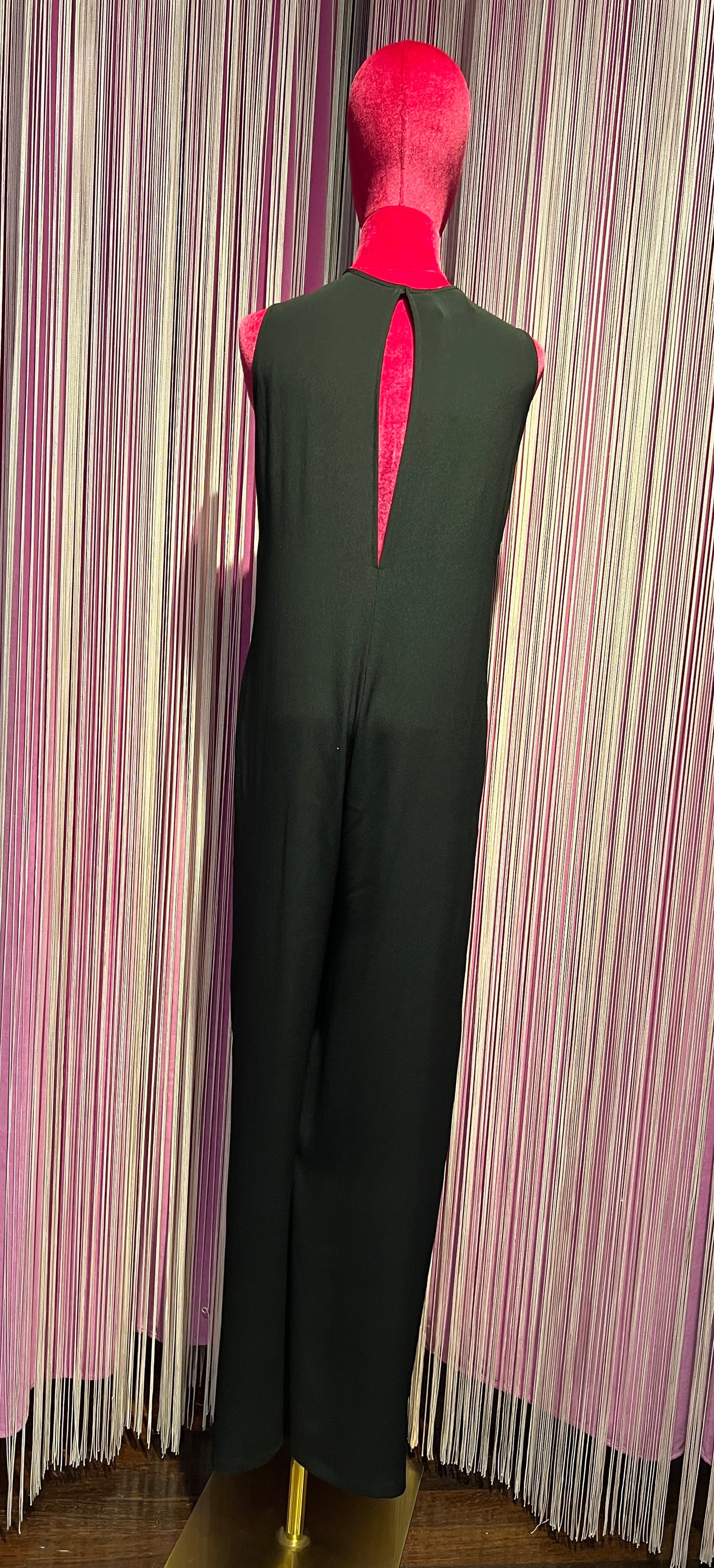 SU official tuta nera con frange in tessuto