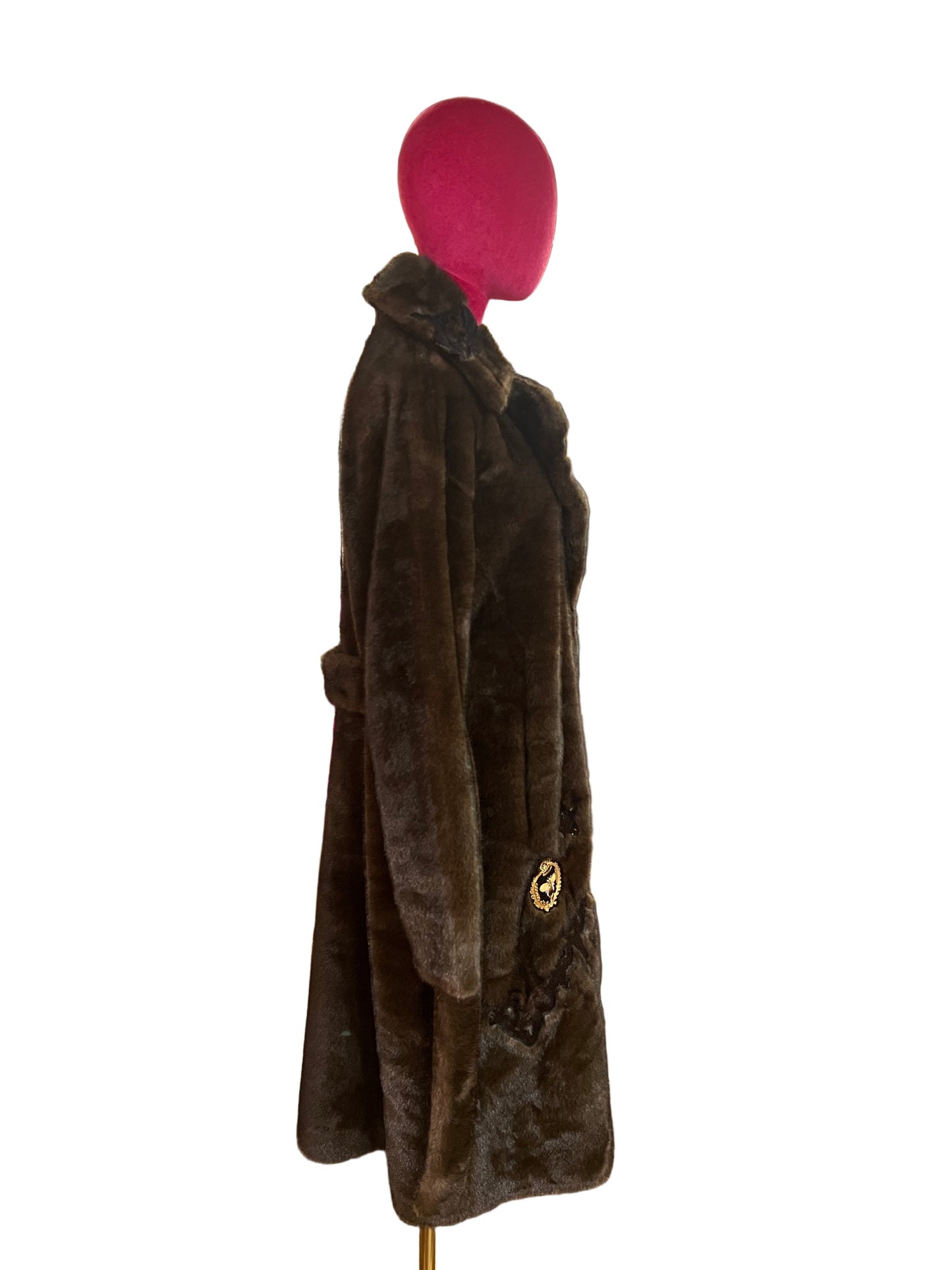 ABpink🩷 eco visone marrone con patch teddy