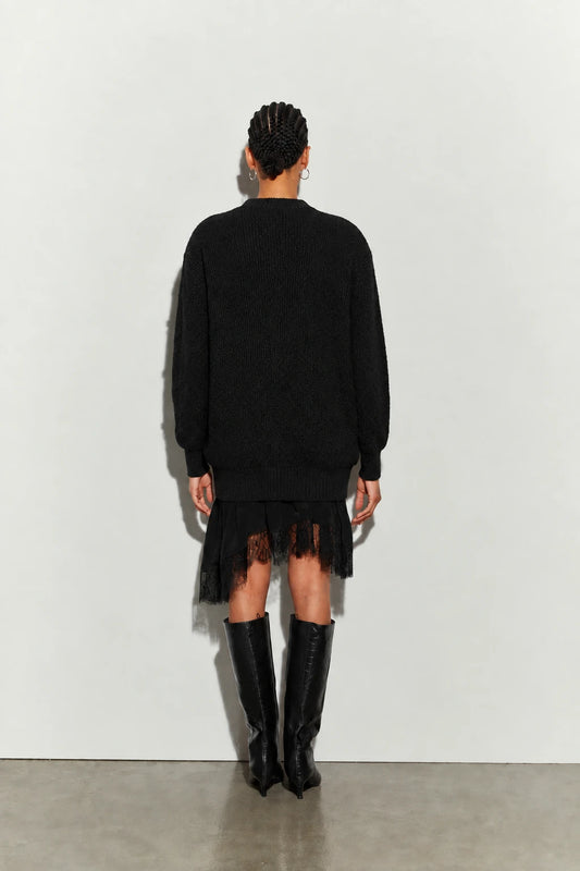 Isabelle Blanche Paris cardigan in maglia con ricami a gioiello