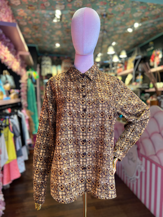 Mon amour Paris camicia cotone fantasia geometrica