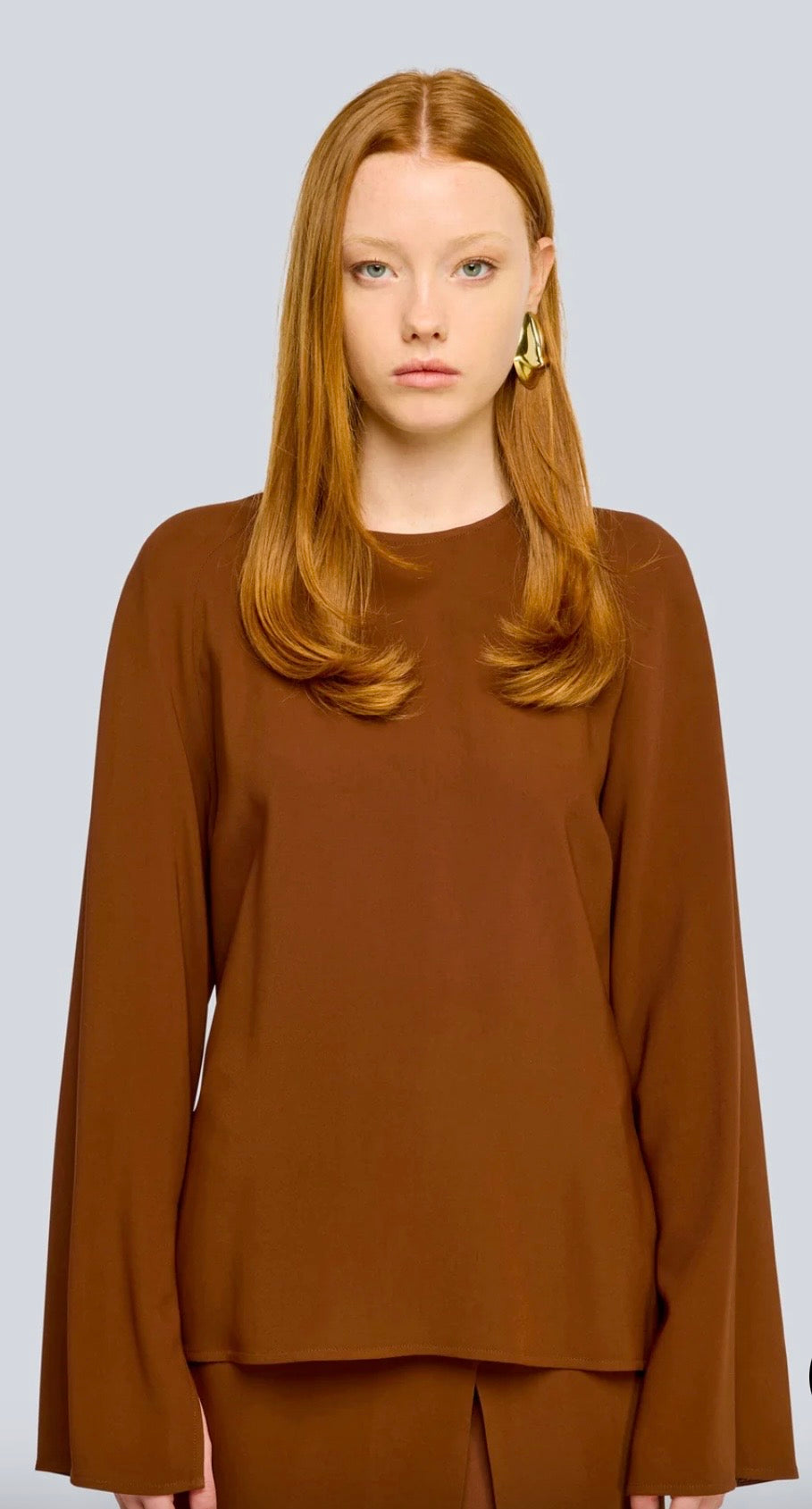 Semicouture blusa in cady manica lunga