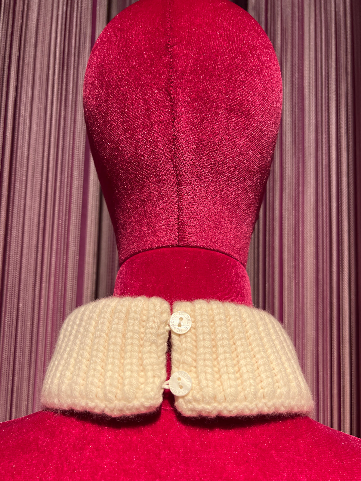 Isabella Blanche Paris colletto in maglia con ricami strass panna