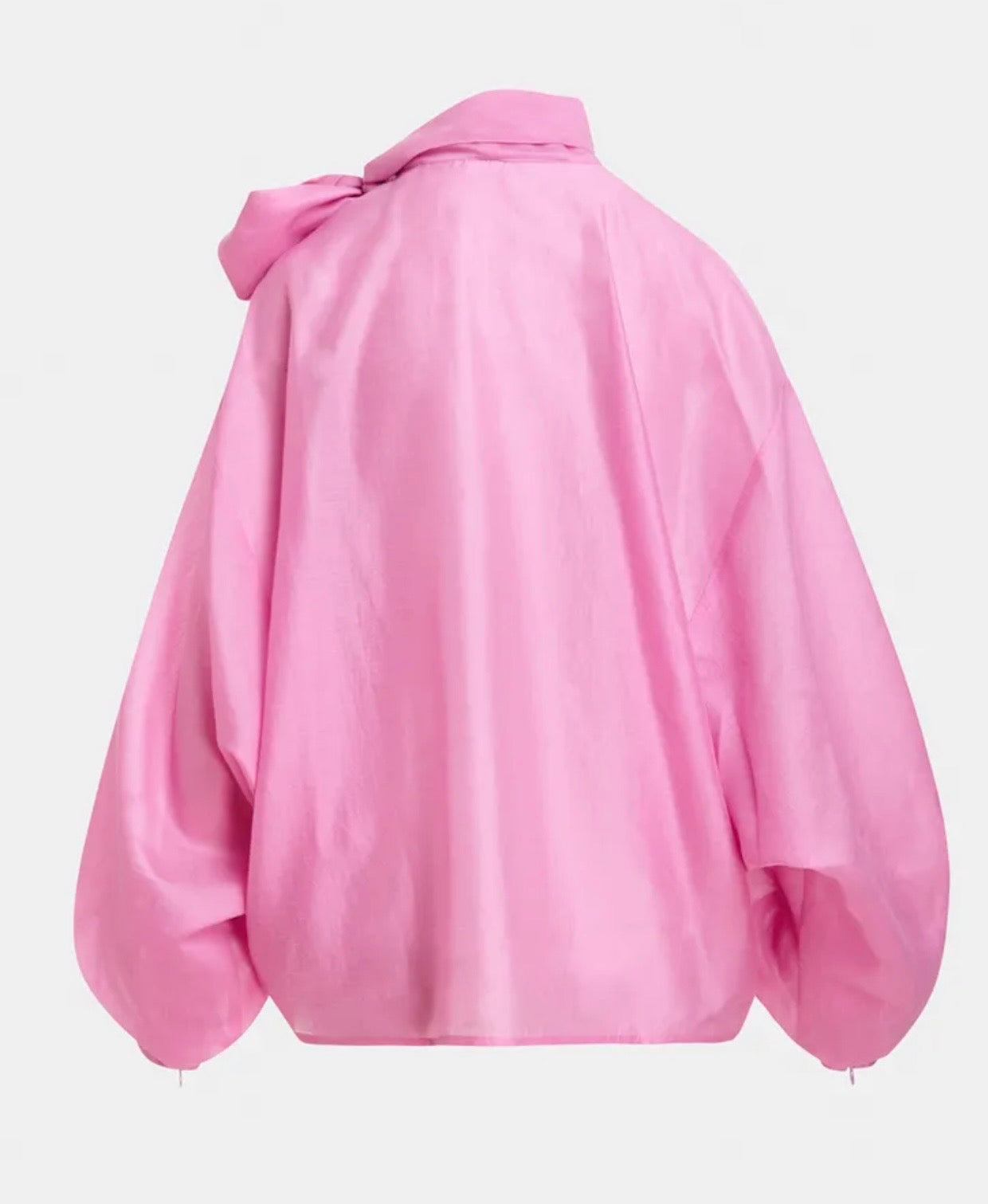 Essentiel antwerp camicia colletto con fiocco manica a sbuffo , cerniera sui polsini