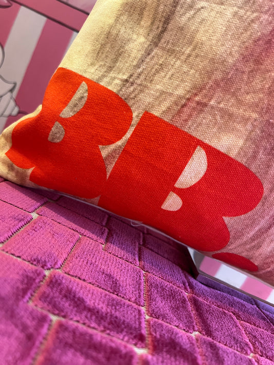 Brigitte Bardot borsa shopper in cotone stampa foto BB beige