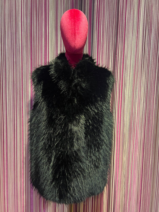 The room gilet ecopelliccia nera