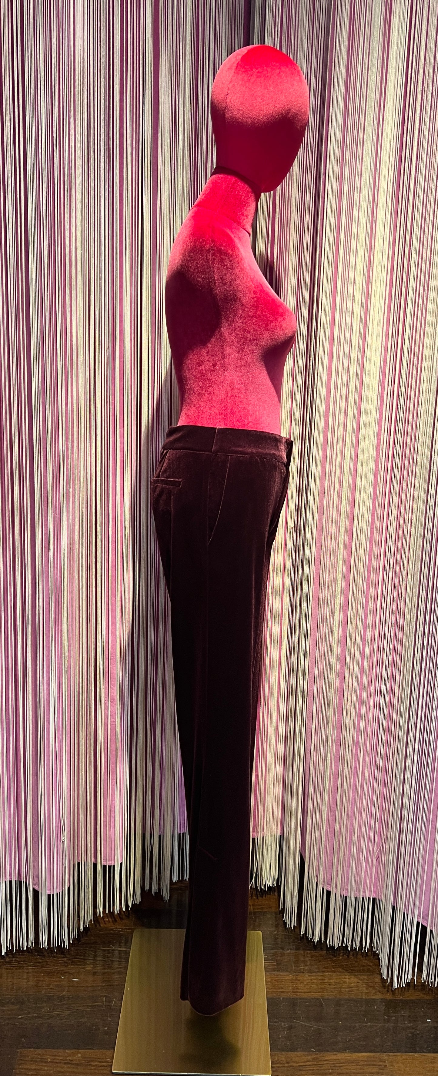 Don’t @me -40% di sconto pantalone in velluto con spacco prugna