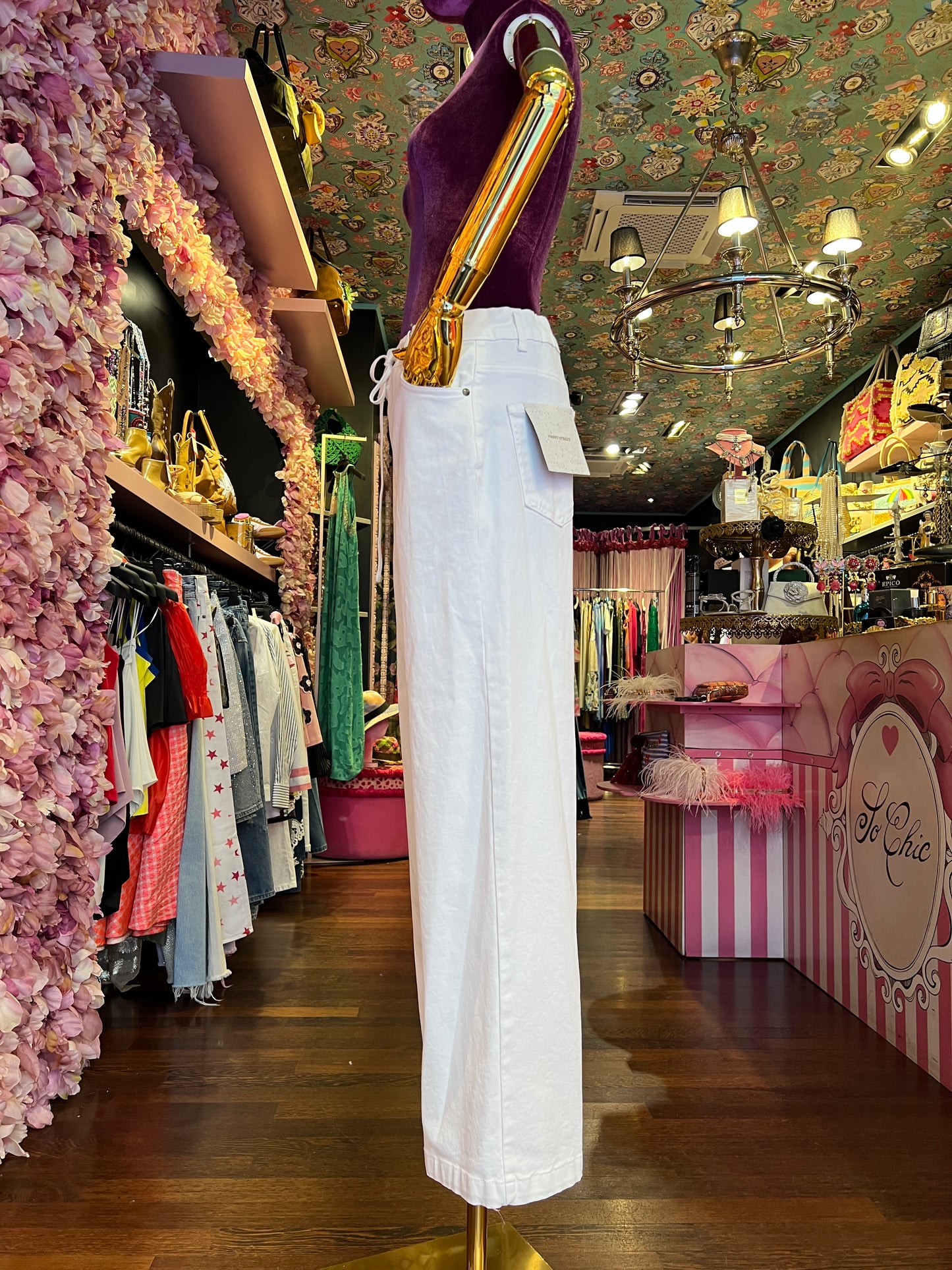 Front street pantalone con laccetto bianco vestibilita’  ampia