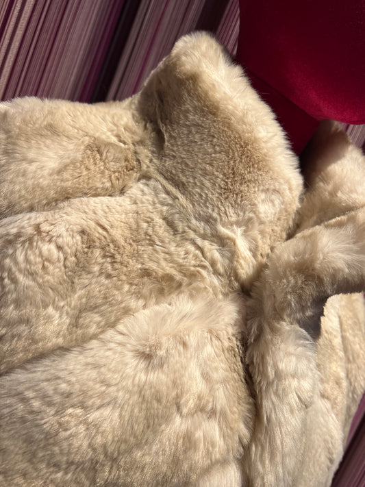 Snow-up Milano giacca ecopelliccia chinchilla bianca