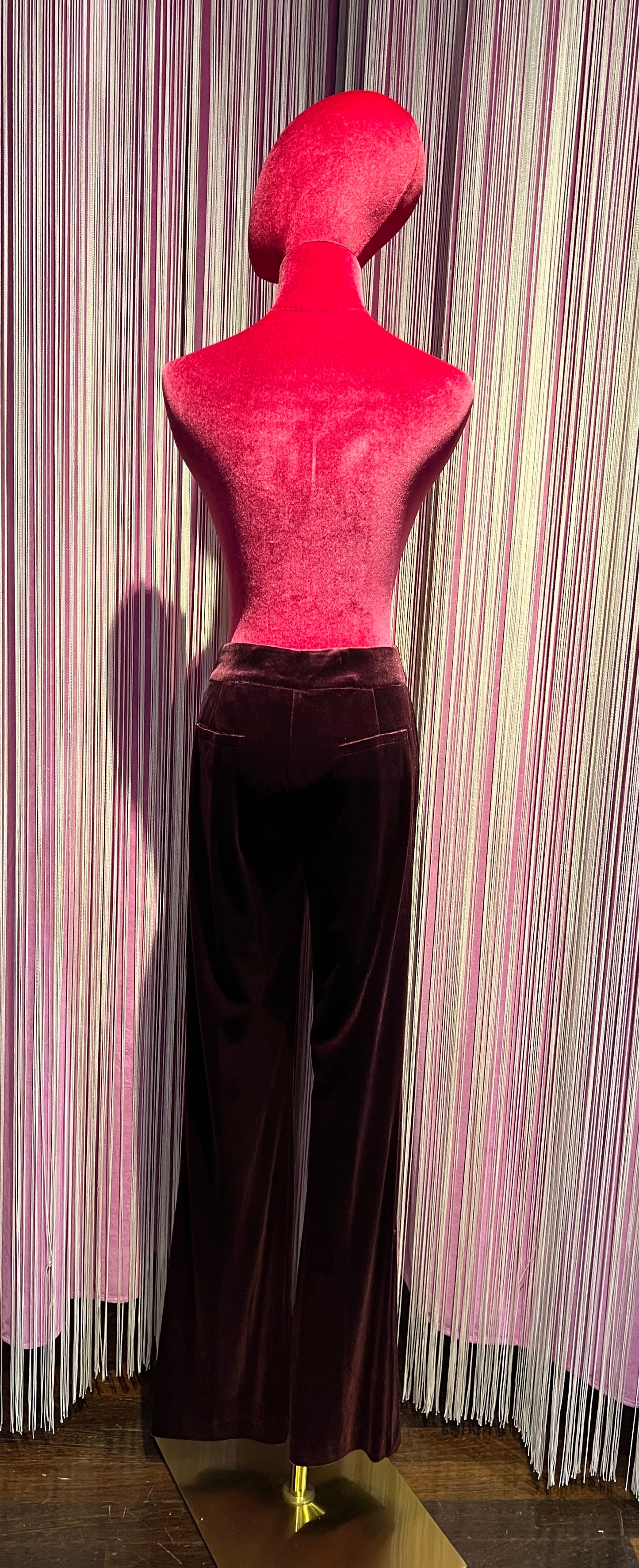Don’t @me -40% di sconto pantalone in velluto con spacco prugna