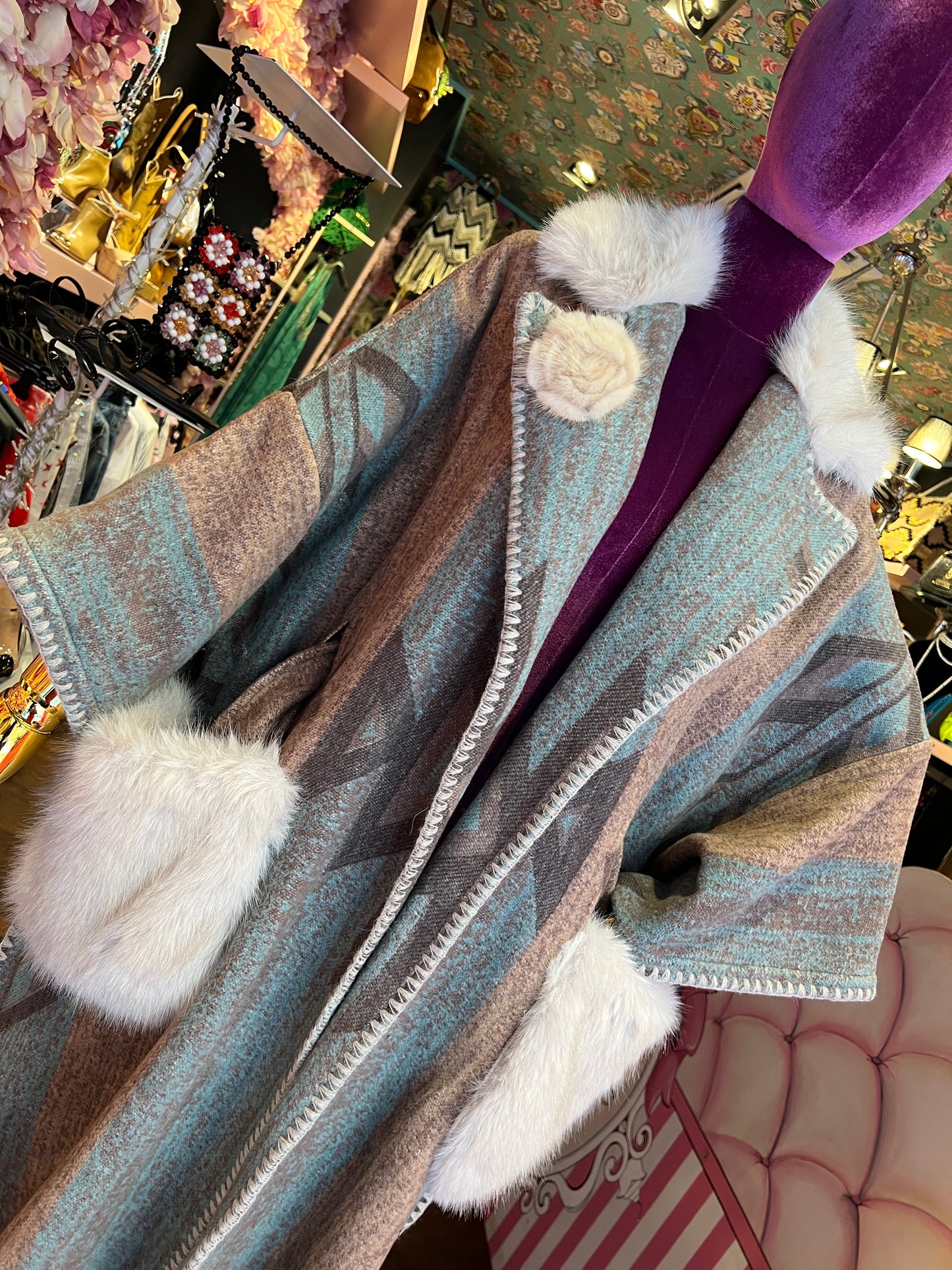 Front street mantella -cappotto jacquard