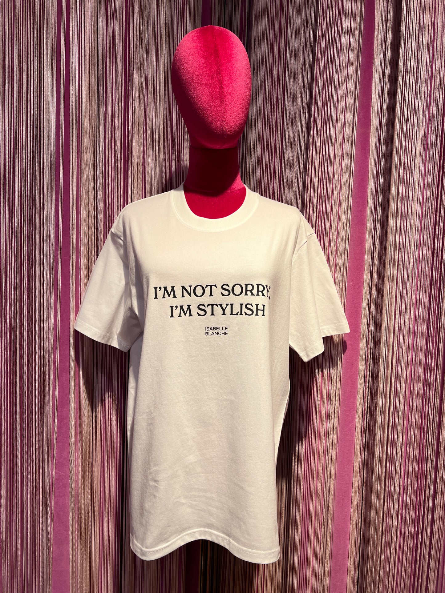 Isabelle Blanche Paris t shirt di cotone con stampa “ I’m not sorry, i’m stylish “
