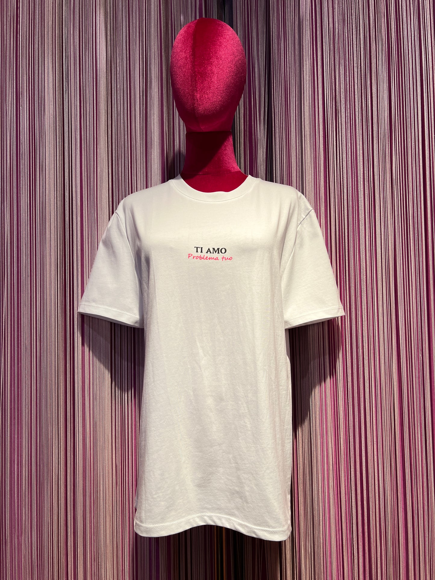 Mon amour Paris t shirt cotone con scritta “ Ti amo problema tuo”