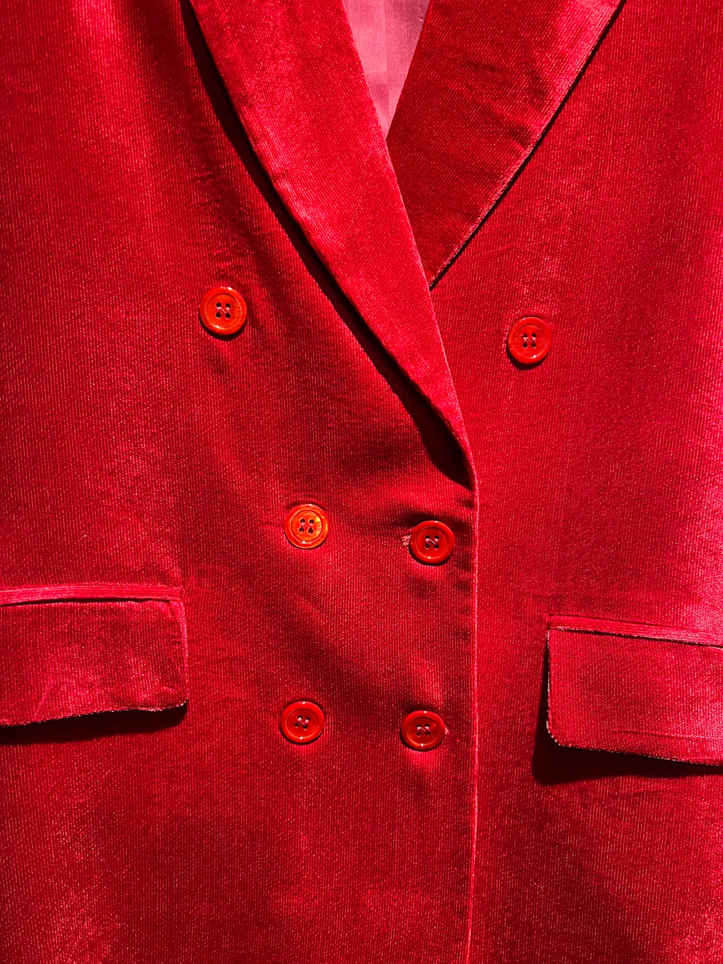 Hanami D’or giacca doppiopetto velluto rubino Otilde sconto 50%