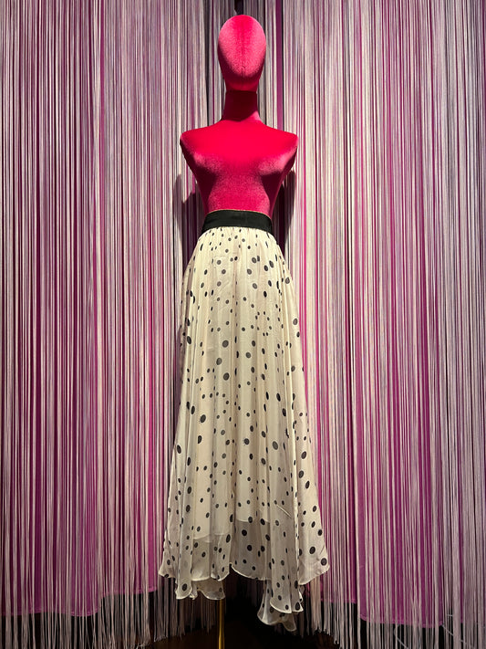 5 Progress maxi gonna pois chiffon misto  seta