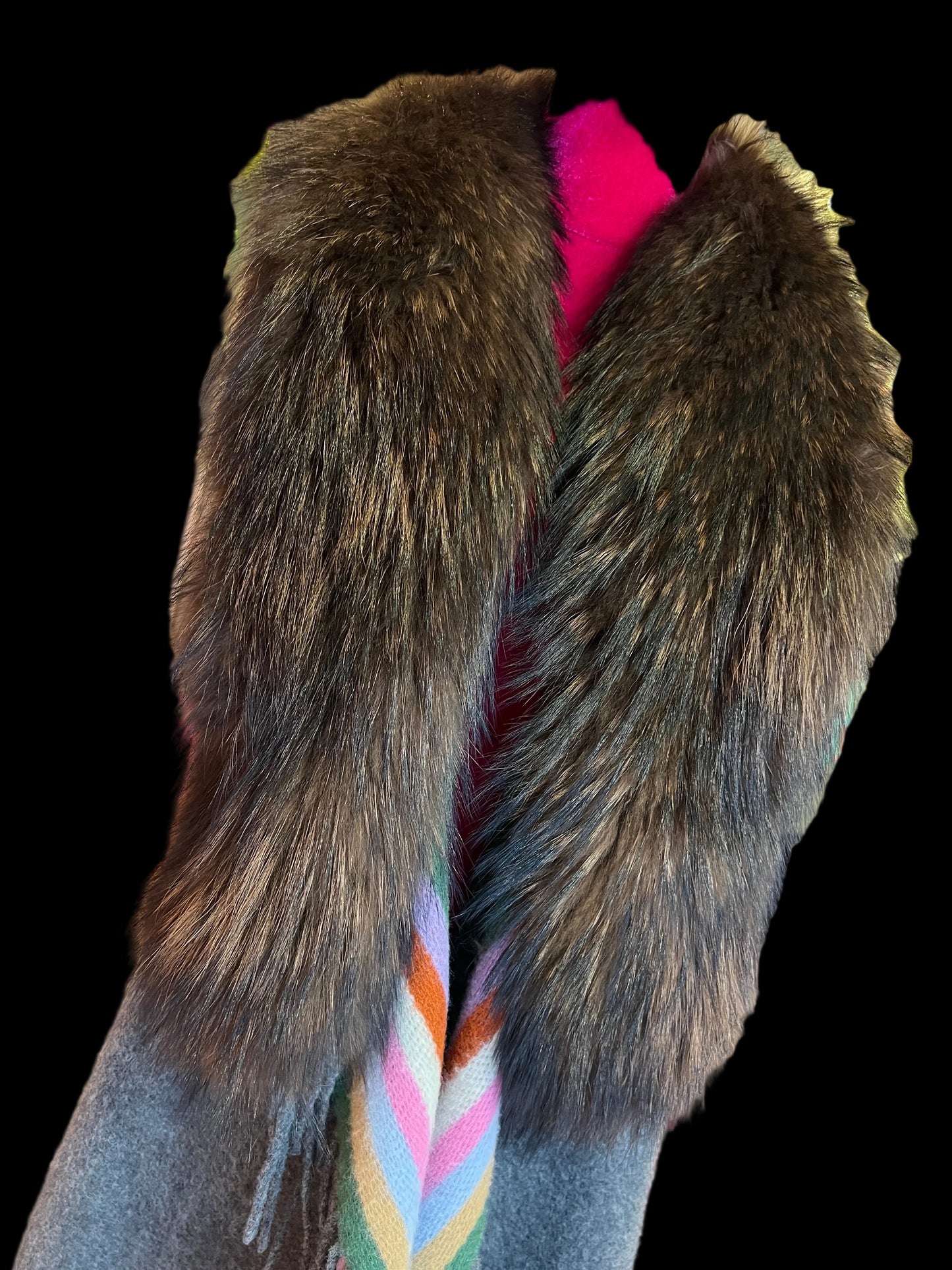 Bazar deluxe giaccone più gilet rimovibile con pelliccia raccoon