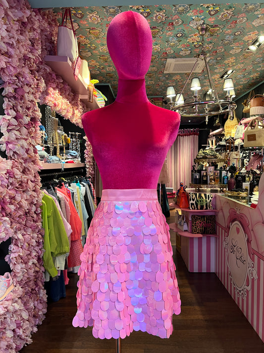 Le Cruel -50% di sconto mini gonna paillettes grandi rosa