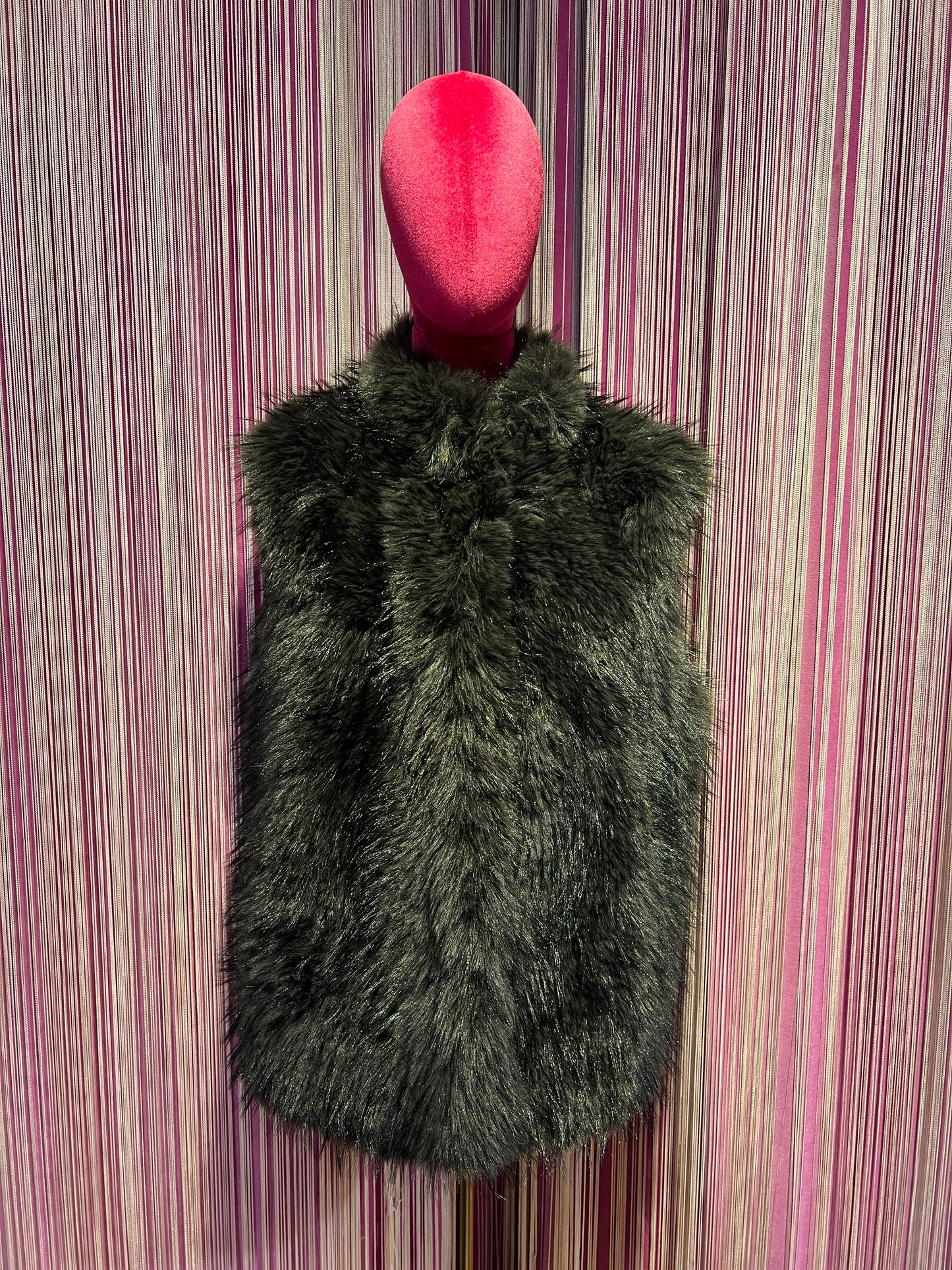 The room gilet ecopelliccia grigio scuro