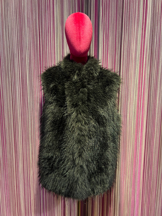 The room gilet ecopelliccia grigio scuro