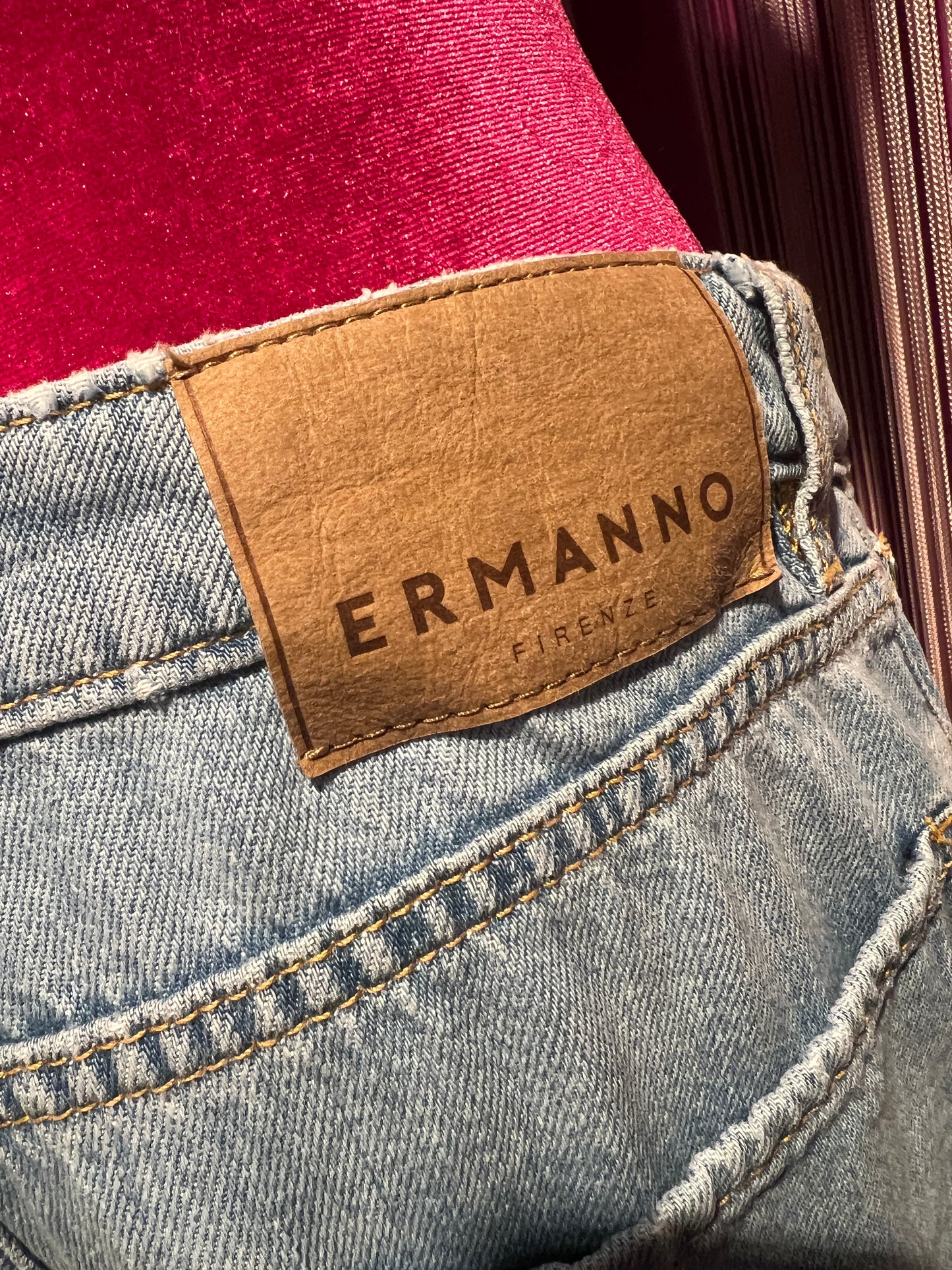 Ermanno Scervino jeans gamba ampia  con applicazioni pizzo