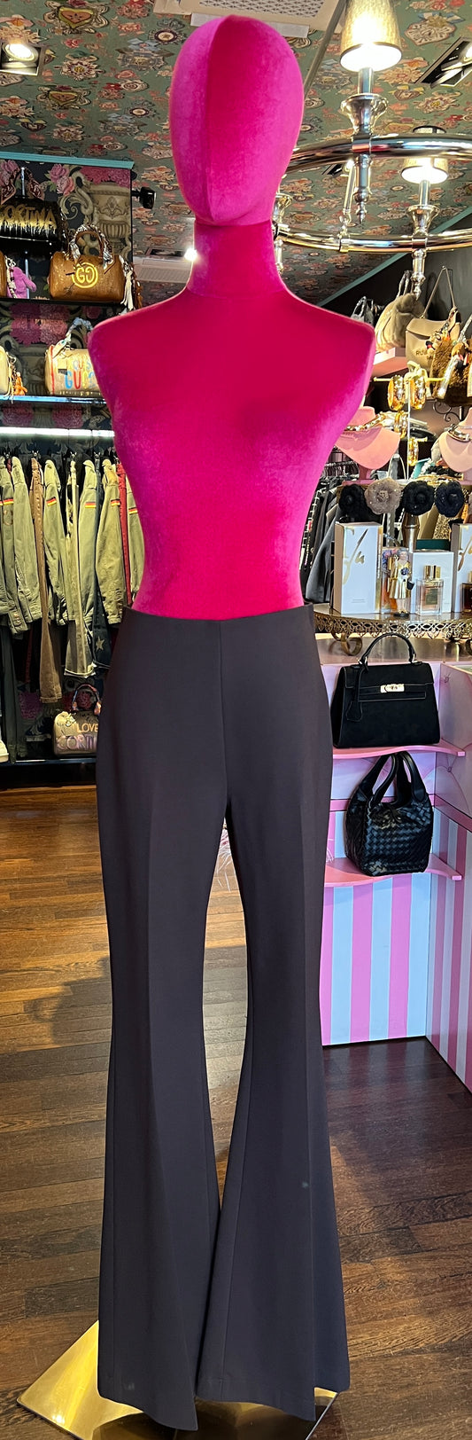 SU official pantalone elasticizzato cioccolato con elastico in vita