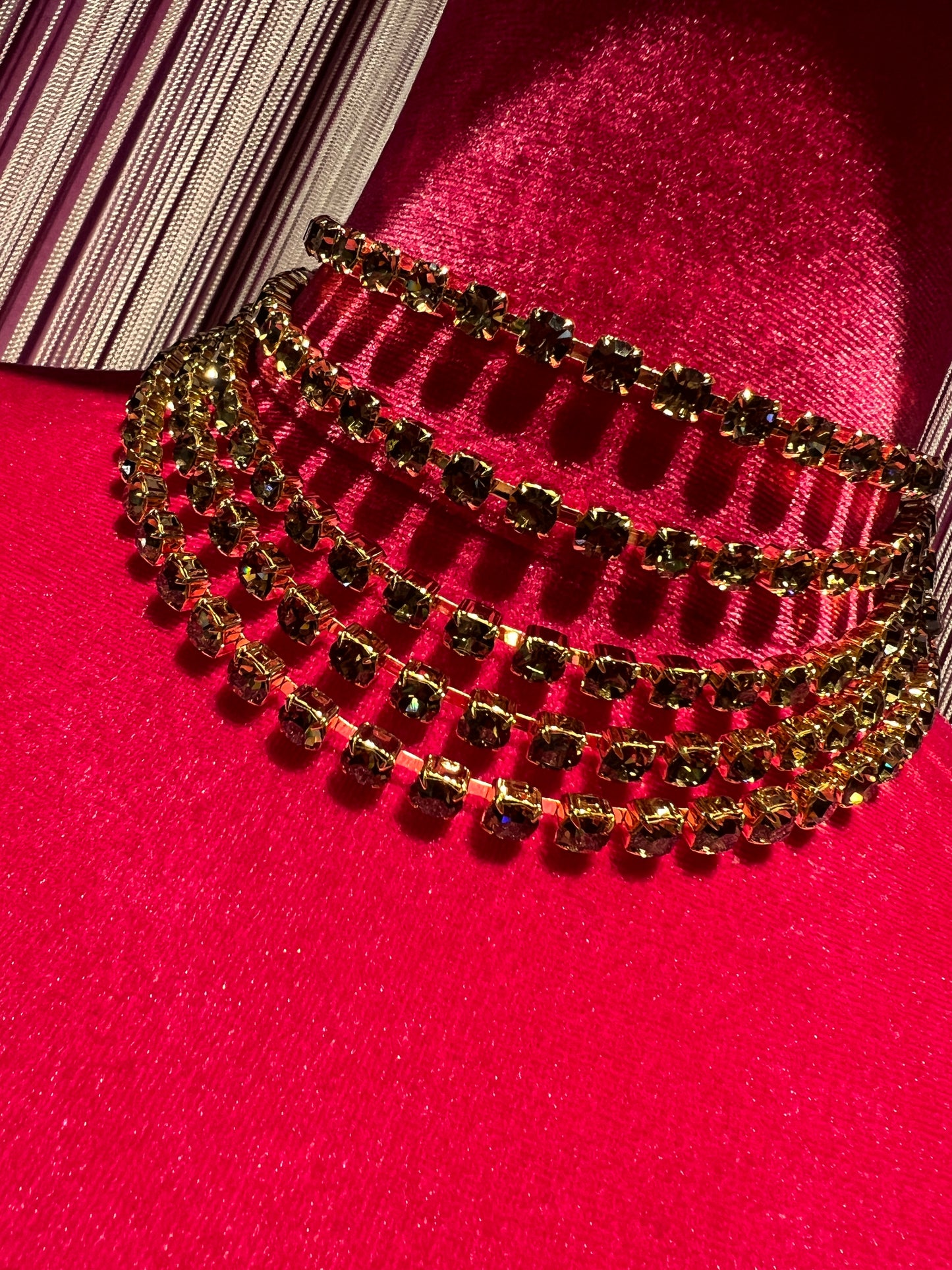 Choker 5 fili cristalli quarzo