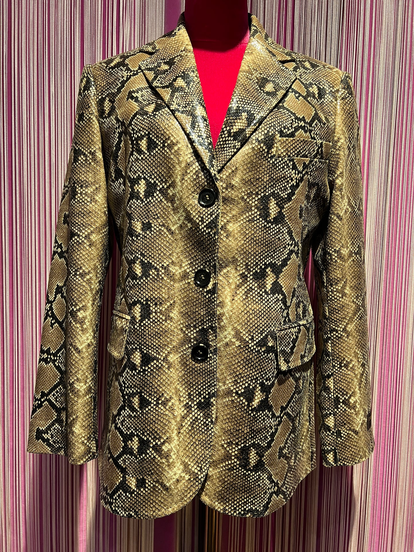 Ermanno Scervino giacca ecopelle pitonata