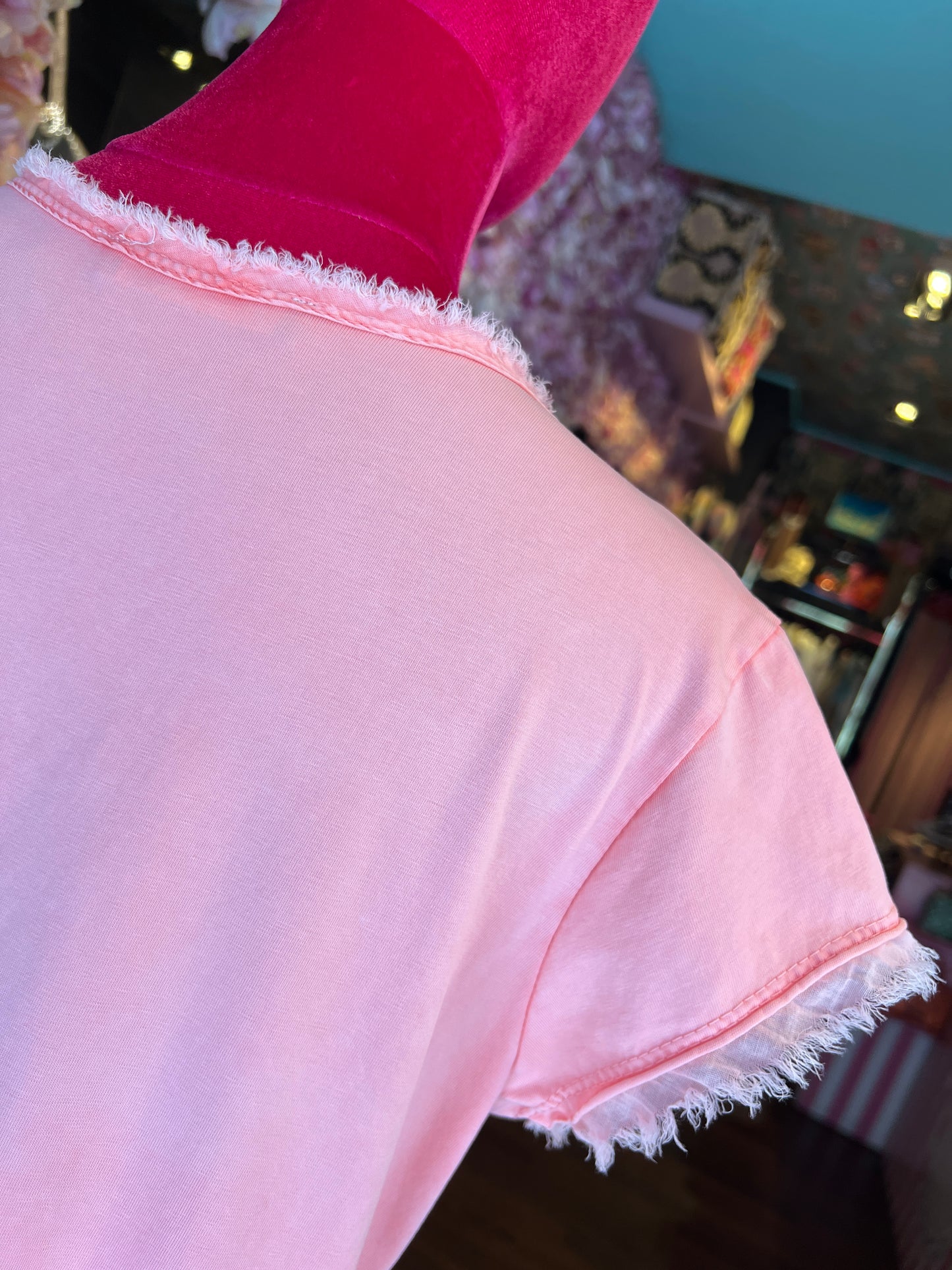 Mon amour Paris -20% di sconto t shirt rosa pesca con scritta Ibiza sun