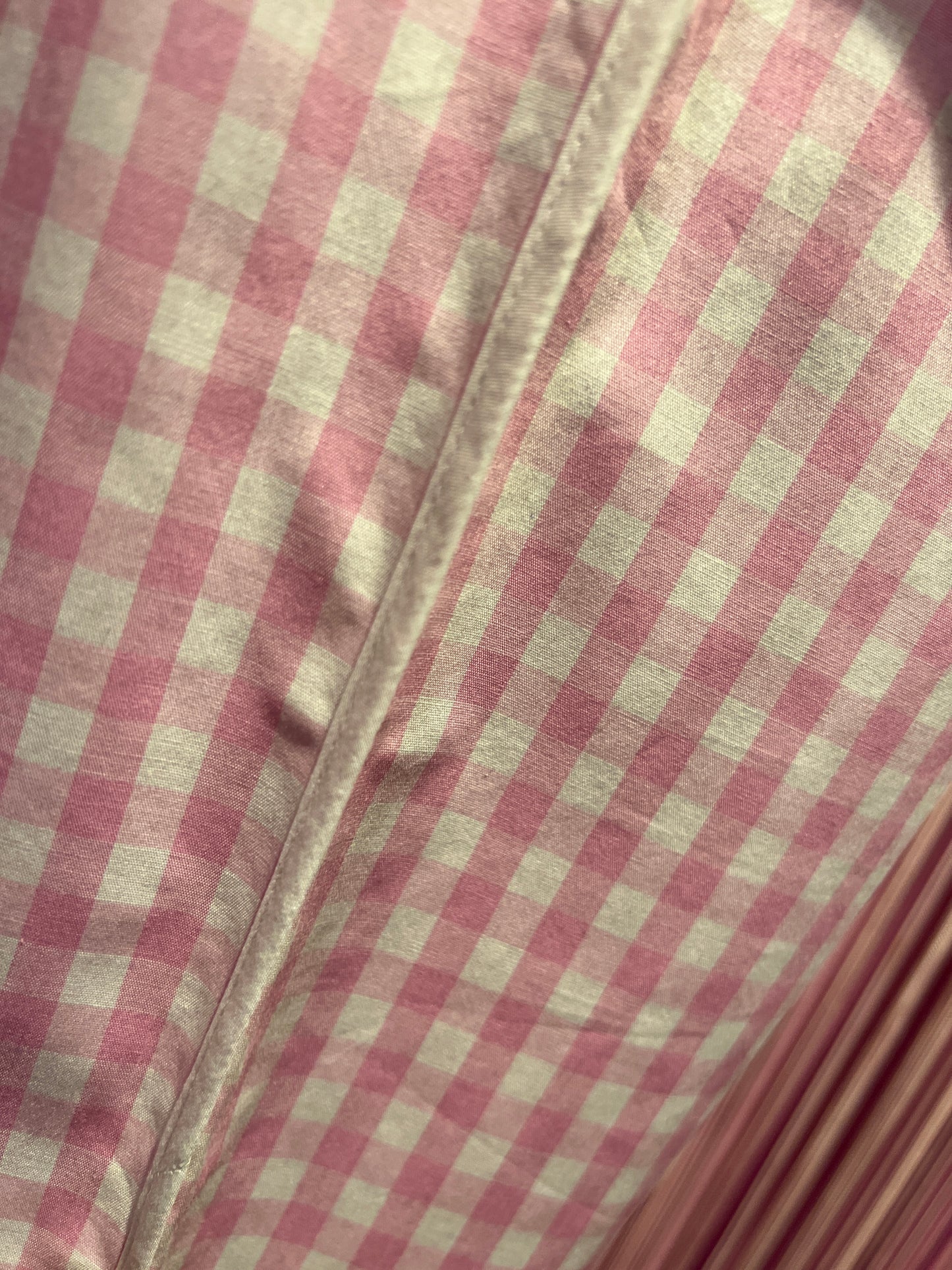 Miki Thumb  completo quadretti vichy con ricami tasche camicia manica lunga e pantalone con elastico in vita