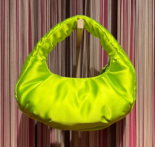 Essentiel antwerp borsa satin a mano giallo fluo sconto 50%