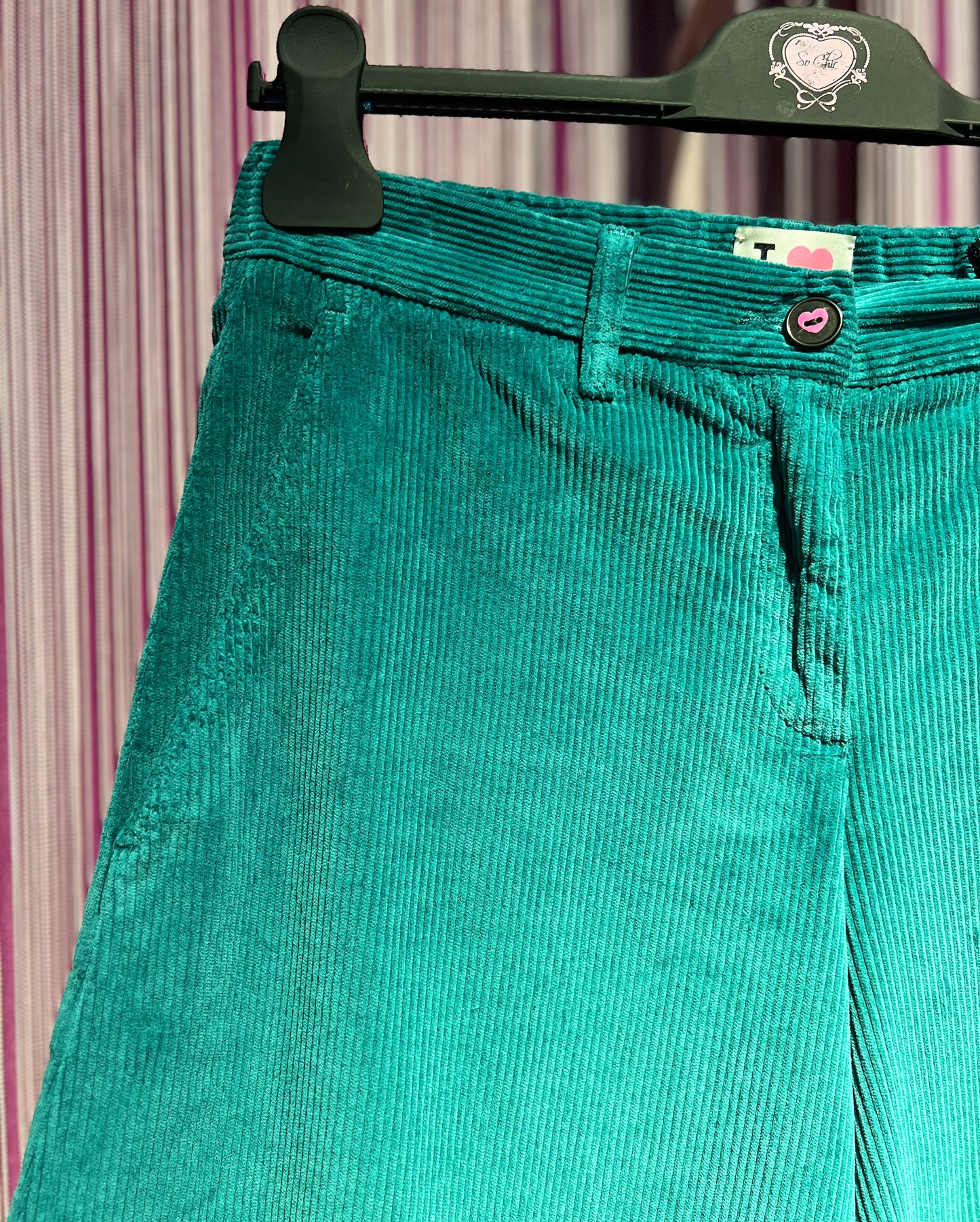 I love my pants pantalone palazzo velluto verde