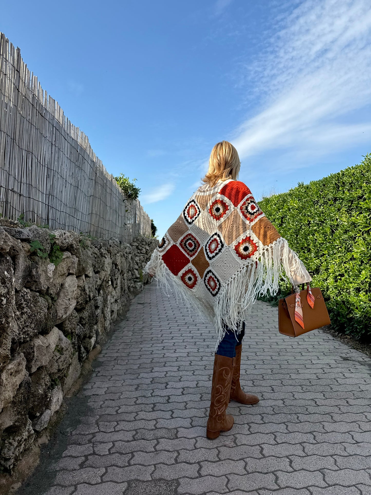 Poncho crochet misura unica