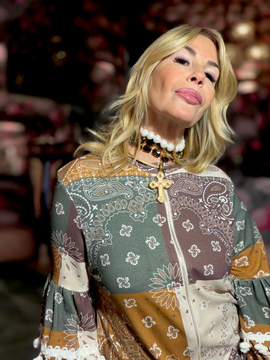 5 Progress completo fantasia bandana in felpa giacchino con zip , maniche balloon decorazioni pon pon , pantalone jogging con elastico in vita