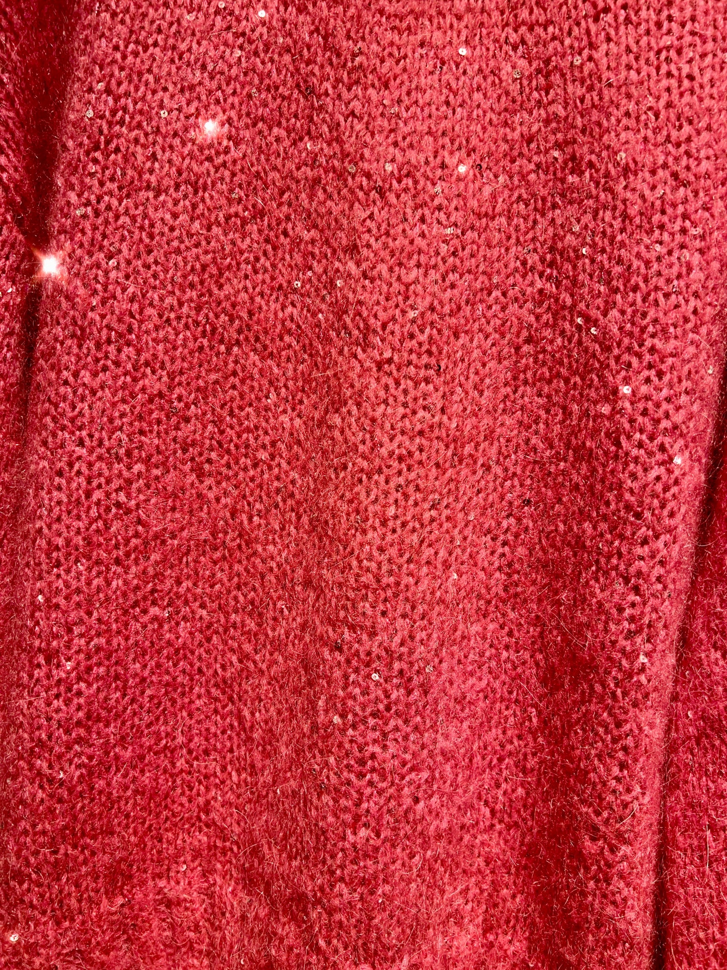 Open lab maglione fucsia micro paillettes argento Frida